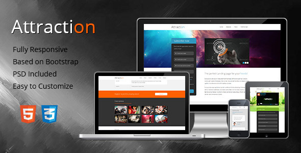 Attraction – Responsive Landing Page
