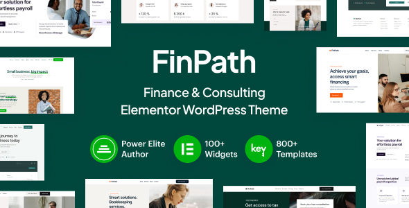 FinPath – Finance & Consulting Elementor WordPress Theme