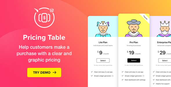 Pricing Table – WordPress Pricing Table Plugin