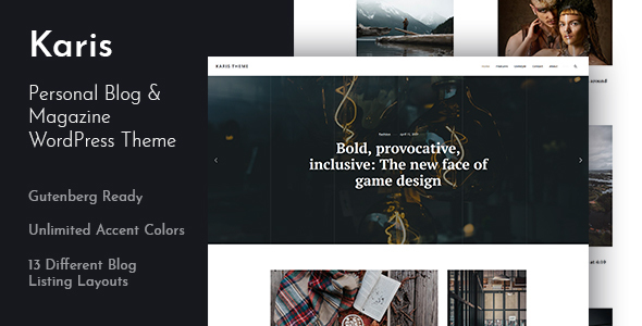 Karis – Personal Blog & Magazine WordPress Theme