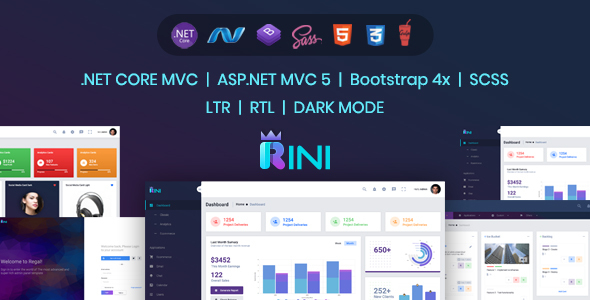 Rini –  .Net Core, Bootstrap 4 Admin Template