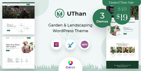 Uthan – Landscaping Gardening WordPress theme + RTL