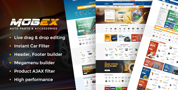 Mobex – Auto Parts WordPress Theme