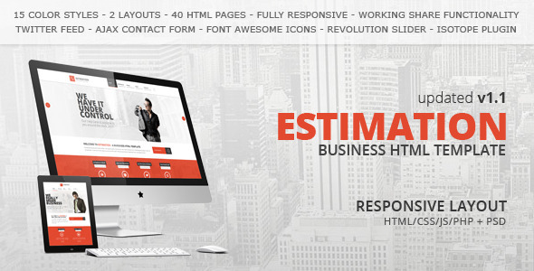 Estimation – Responsive Business HTML Template