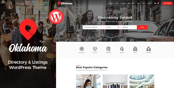 Oklahoma – Directory & Listings WordPress Theme