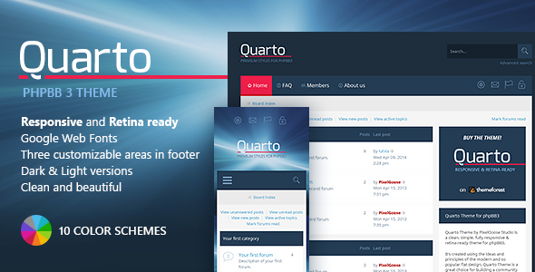 Quarto -phpBB3 Responsive & Retina Ready Theme