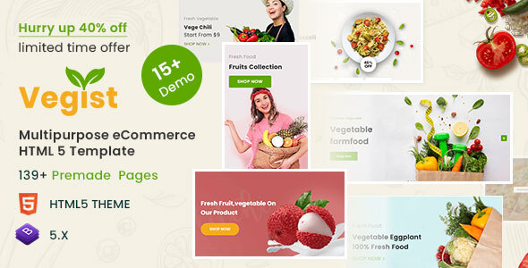 Vegist – Multipurpose eCommerce HTML Template