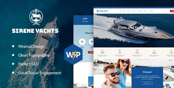 Sirene – Yacht Charter Services & Boat Rental WordPress Theme