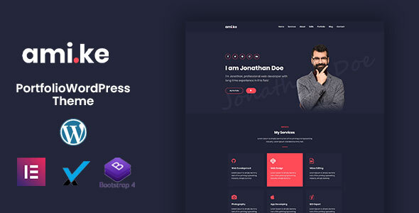 Amike – Personal Portfolio WordPress Theme
