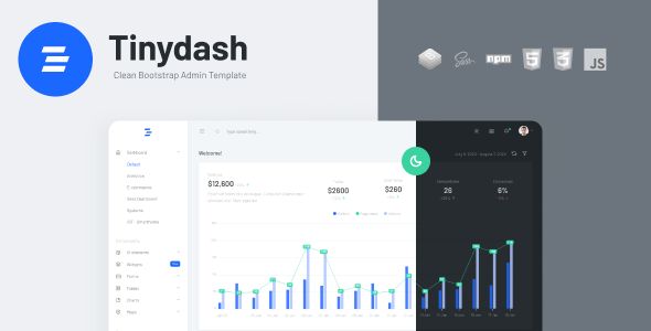 Tinydash – Bootstrap HTML Admin Dashboard Template