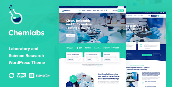 Chemlabs – Laboratory & Science Research WordPress Theme
