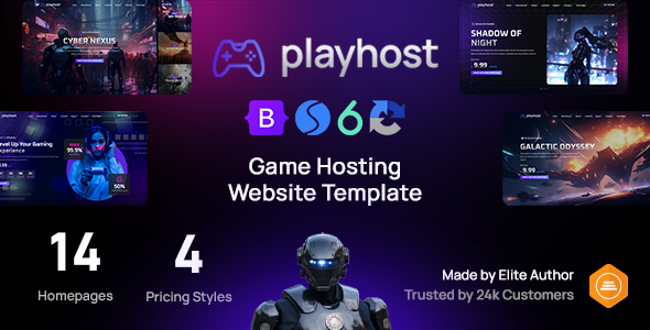 Game Hosting Server Website Template – Playhost