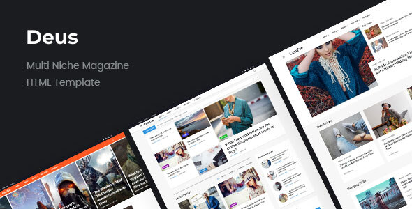 Deus – Multi-Niche Newspaper HTML Magazine