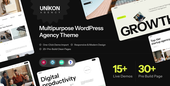 Unikon – Multipurpose Agency Elementor WordPress Theme