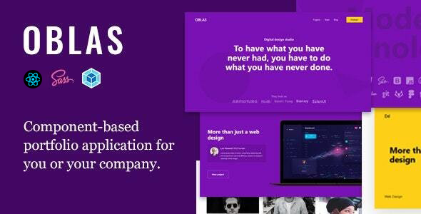 Oblas – React App Portfolio