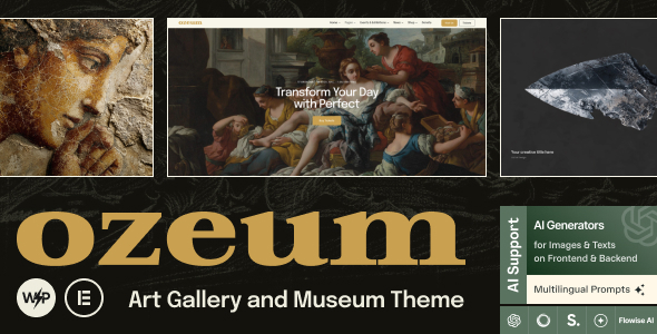 Ozeum – Art Gallery and Museum Theme