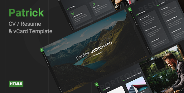 Patrick – vCard HTML Template