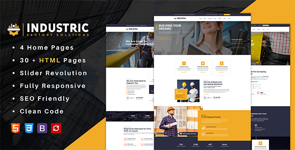 Industrial – Factory & Industry Solutions HTML Template