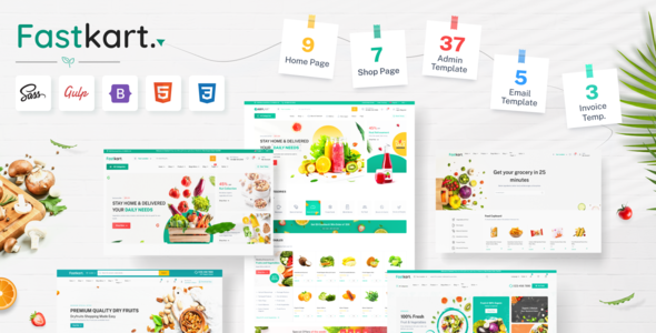 Fastkart – Multipurpose eCommerce  + Admin HTML Template