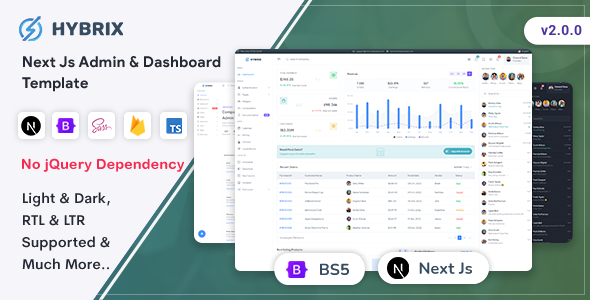 Hybrix – Next Js Admin & Dashboard Template
