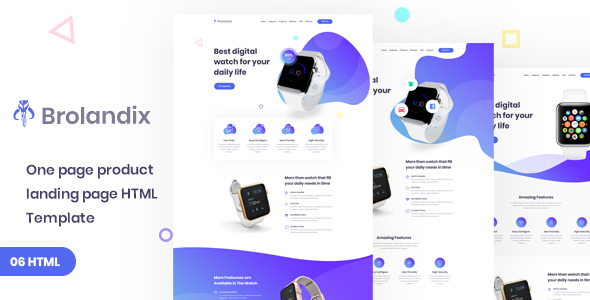 Brolandix  – Product Landing HTML Template