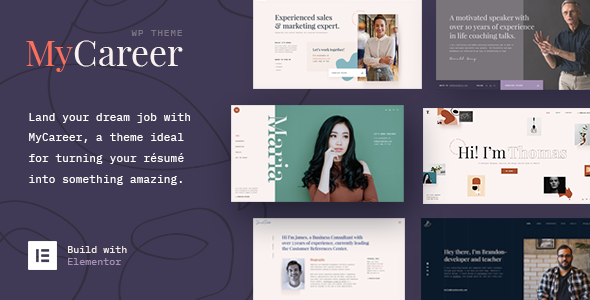 MyCareer – CV Resume & vCard WordPress Theme