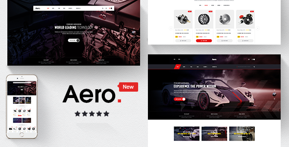 Aero – Car Accessories Responsive Magento Theme