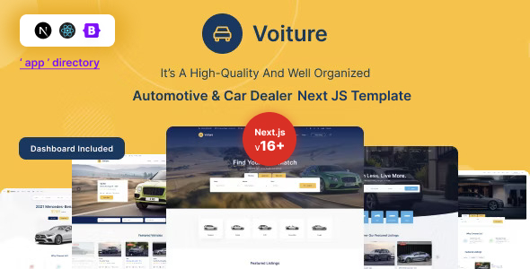 Voiture – Automotive & Car Dealer NextJs Template