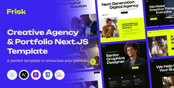 Frisk – Creative Agency & Portfolio React NextJs Template