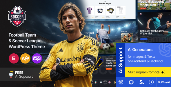 SoccerClub – Football Team & Soccer League WordPress Theme