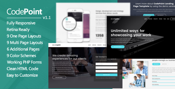 CodePoint – Multi-Purpose Landing Page WordPress Theme