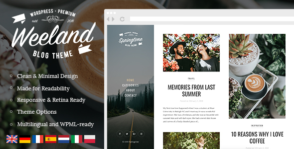 Weeland – Masonry Lifestyle WordPress Blog Theme