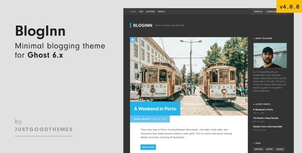 BlogInn – Bold Theme for Ghost
