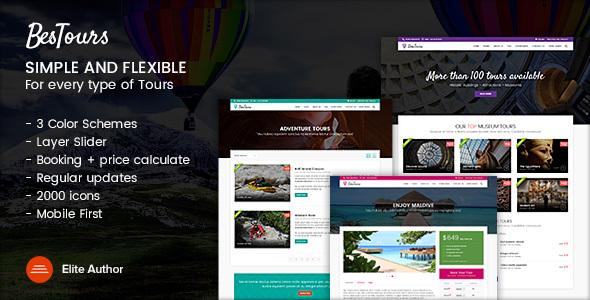 Bestours – Excursions and Travel multipurpose template