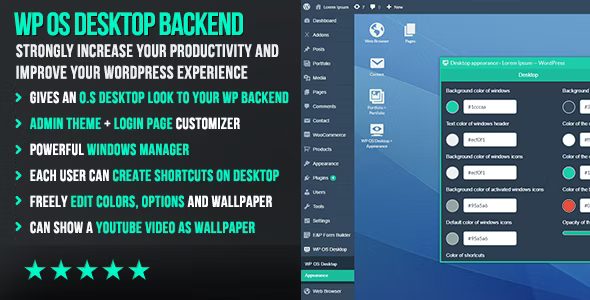 WP OS Desktop Backend – More than a WordPress Admin Theme