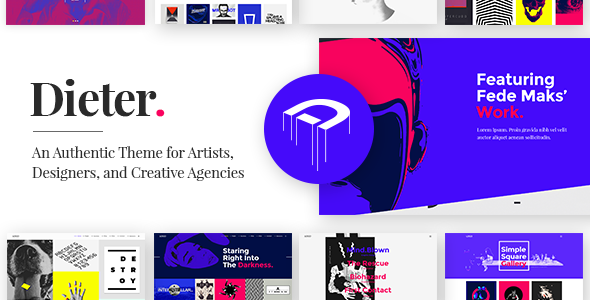 Dieter – Authentic Artist & Creative Design Agency WordPress Theme