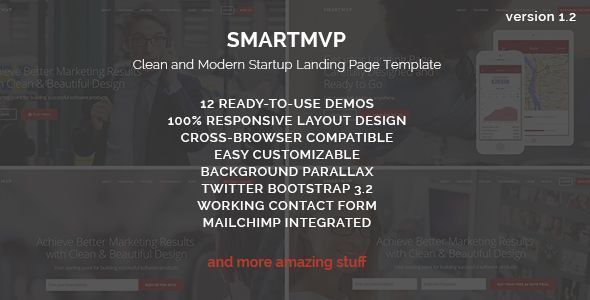SmartMvp – Startup Landing Page Template