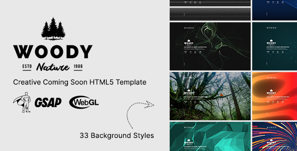 Woody – Creative Coming Soon HTML5 Template