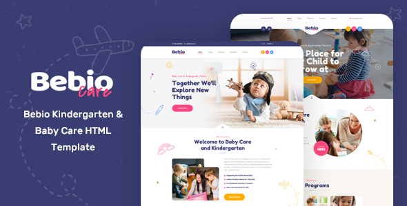 Bebio – Kindergarten & Baby Care HTML Template