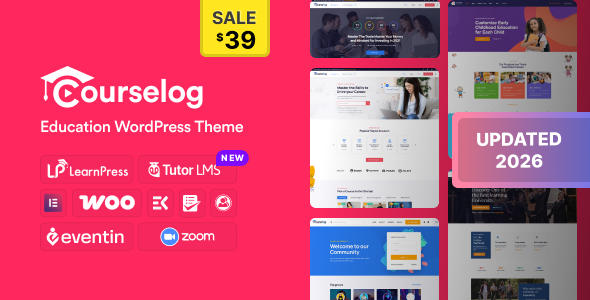 Courselog – eLearning & Education WordPress Theme