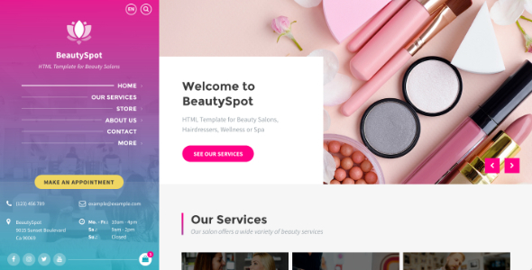 BeautySpot – Beauty Salon HTML Template