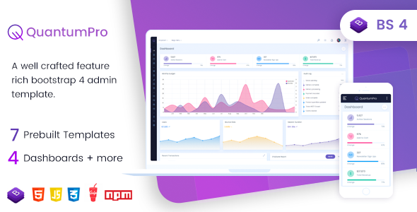 QuantumPro – Bootstrap 4 Dashboard & UI Kit