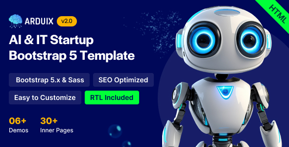 Arduix – AI & IT Startup Bootstrap 5 Template