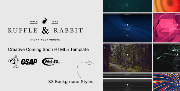 Rabbit – Creative Coming Soon HTML5 Template