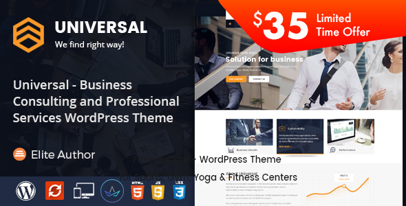 Universal – Business Consulting and Professional Services WordPress Theme