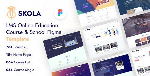 Skola – LMS Online Education Course & School Figma Template