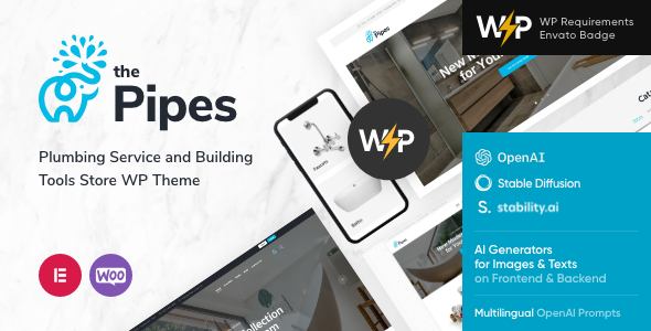 The Pipes – Plumber, Handyman & Builder WordPress Theme