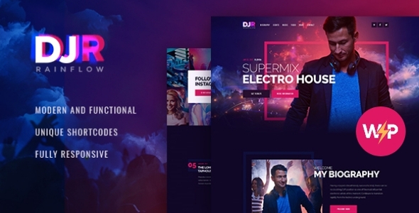 DJ Rainflow – Disc Jockey & Musician WordPress Theme