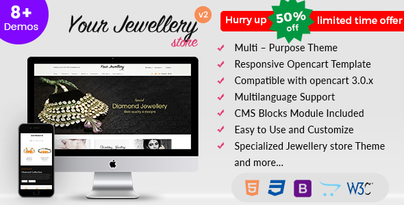 Responsive OpenCart Theme Template – Jewelry