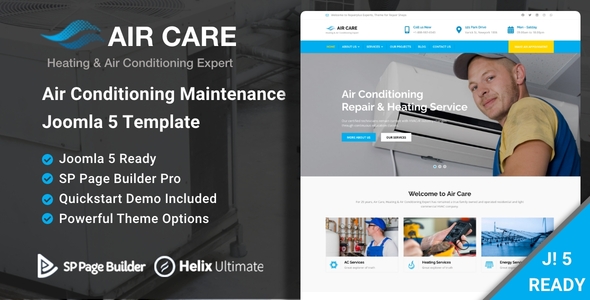 Air Care – Heating & Air Conditioning Service Joomla 5 Template